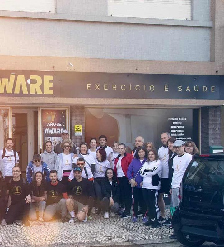 Fachada do AWARE, Exercício é Saúde, na Avenida Dr. António José de Almeida